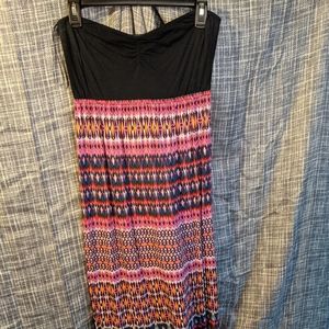 Roxy maxi dress. Sweetheart neckline strapless